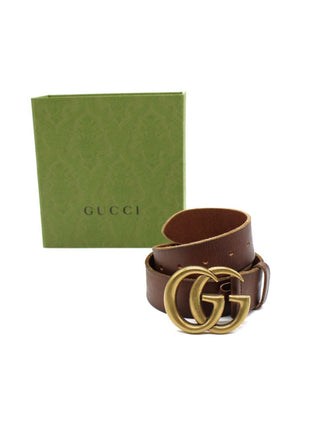 Cintura Gucci Marmont In Pelle Sfumata Marrone